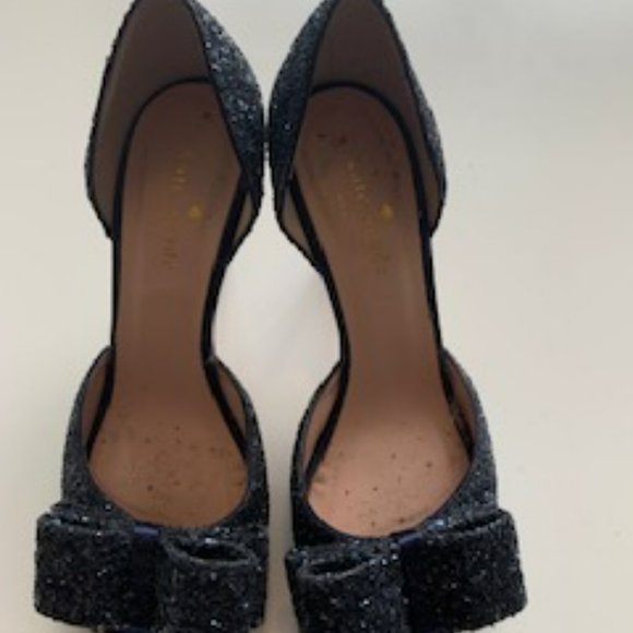 Kate Spade Navy Sequin Heels - Picture 2 of 4